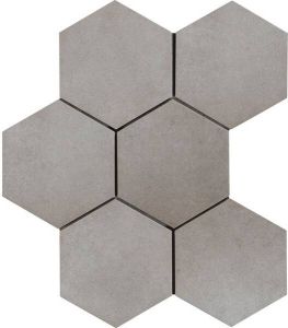 Ragno Rewind Vloer- en wandtegel hexagon 18x21cm 9.5mm R9 porcellanato Peltro 1030895