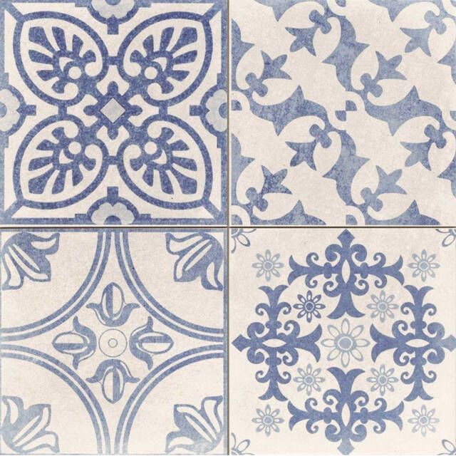 Realonda Cerámica Skyros keramische vloer- en wandtegel decor voor vloer en wand 44 2 x 44 2 cm blanco