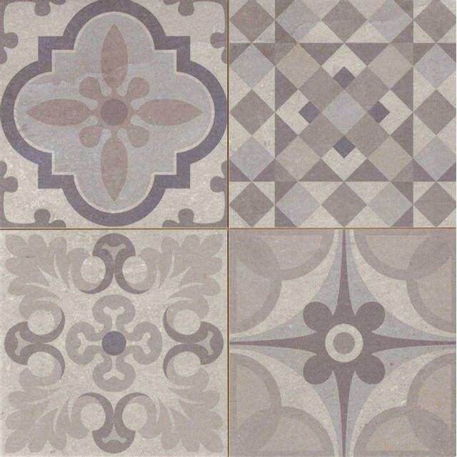 Realonda Cerámica Skyros keramische vloer- en wandtegel decor voor vloer en wand 44 2 x 44 2 cm gris