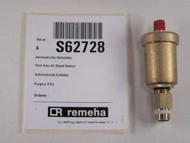 Remeha Avanta en andere series automatische ontluchter S62728