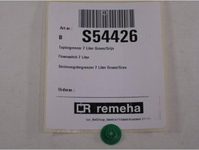 Remeha Quinta Combi en andere series tapbegrenzer 7.0liter groen grijs S54426