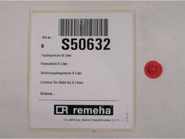 Remeha Quinta Combi en andere series tapbegrenzer 8liter S50632