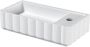 Riho Fontein Catching Waves 45.1x22x10.8 cm Links Incl. Always Open Plug Geribbeld Mat Wit - Thumbnail 2