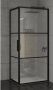 Riho Grid GB201 douchecabine zij-instap 80cm deur x 80cm zijwand met mat zwart profiel - Thumbnail 1