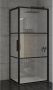 Riho Grid douchecabine 90x100x200cm 1 draaideur zwart profiel en helder glas G004012121 - Thumbnail 1