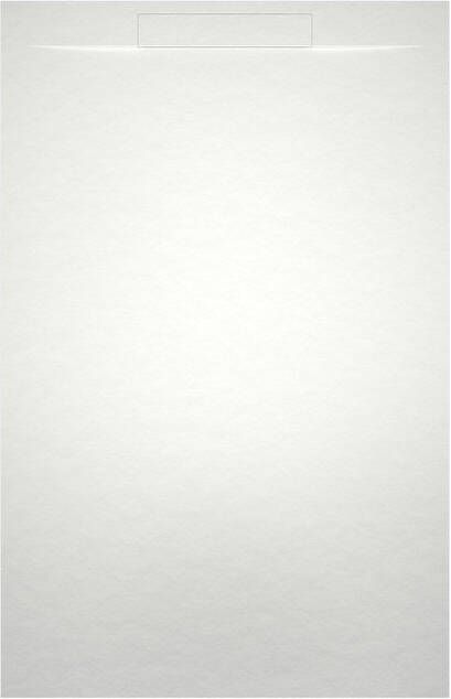 Riho Isola Douchevloer 140x90x3cm Kunstmarmer Leisteen structuur mat wit D007017105