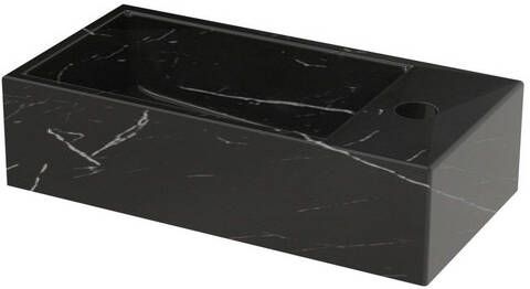 Riho Livit Tiny Fontein 1 kraangat rechts 41x20.5x10.5cm keramiek marmer zwart W031007M01