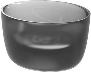 Riho Oval waskom 38x33cm solid surface semi transparant frosted smoke W026001F01