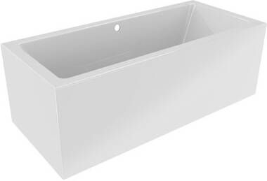 Riho Rethink Cubic halfvrijstaand bad met panelen 180x80cm acryl rechts in hoek glans wit B106012005