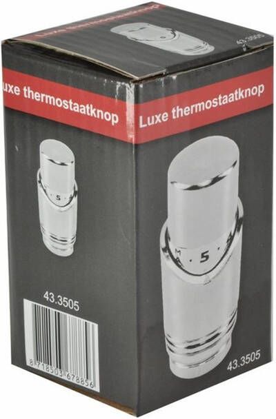 Riko luxe thermostaatknop M-30 chroom 43.3505