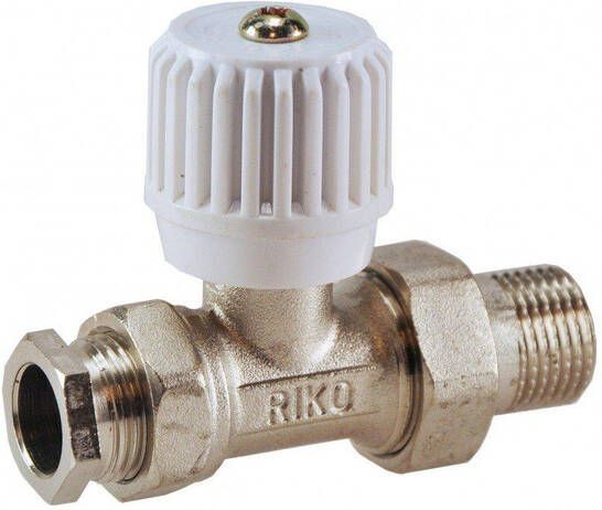 Riko Radiator-ventiel met adapt.15mm 1 2recht 43.4573