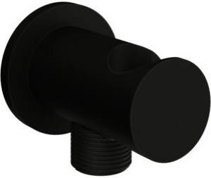 Vtwonen Solid handdouchehouder met doucheslangaansluiting 5 x 7 cm mat zwart