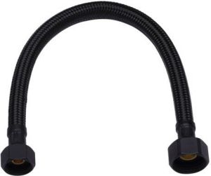 Ben Flexibele Aansluitslang 30 cm Mat Zwart 3 8 inch. Moer x 1 2 inch. Moer