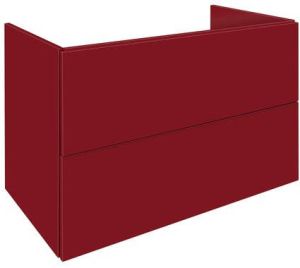 Sub 148 wastafelonderkast 130x45x59 cm met 4 greeploze lades purperrood