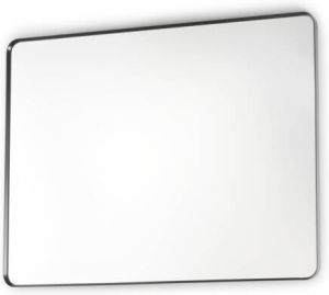 Sub 148 spiegel rechthoekig ronde hoeken 80x100 cm met lijst mat zwart
