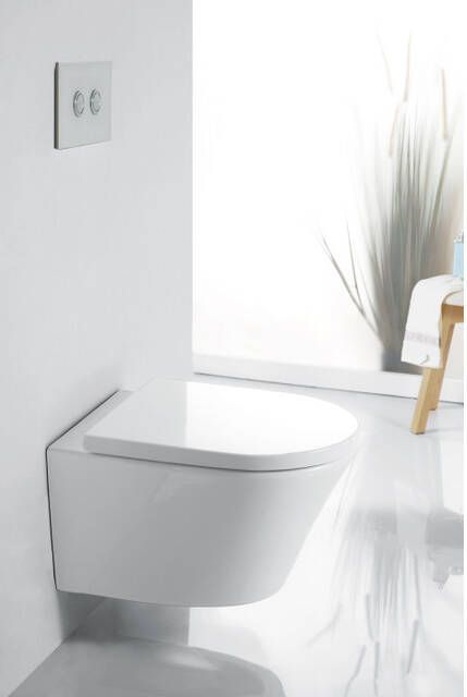 Royal Plaza Opus Classic Toiletset 53cm met spoelrand diepspoel met zitting softclose quick release wit SW259118 SW259129