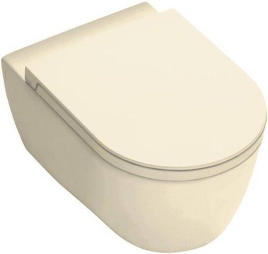 Royal Plaza Primo Toiletset 35x54cm hangend spoelrandloos diepspoel met zitting softclose quick release ivoor SW395678 SW800114