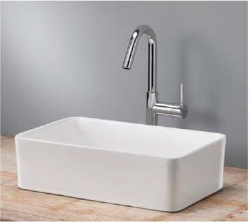 Royal Plaza Legato waskom 38x24x12cm rechthoek keramiek zonder overloop wit