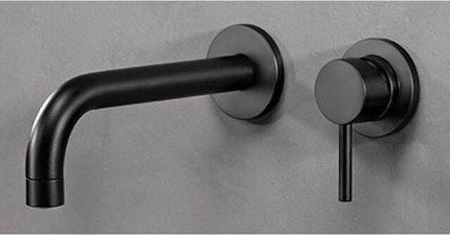 Royal Plaza Seto wastafelkraan inbouw 20cm uitloop met inbouwdeel mat charcoal