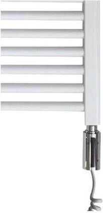 Sanicare electrische design radiator 111 8 x 45 cm. wit met WiFi thermostaat chroom HRAWC451118 W