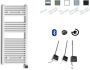 Sanicare electrische design radiator 111.8x45cm met witte bluetooth thermostaat 596Watt wit HRABW 451118 W - Thumbnail 1