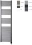 Sanicare electrische design radiator 172 x 45 cm. Gun metal met thermostaat zwart (linksonder) HRLEZ451720 M - Thumbnail 1