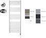 Sanicare electrische design radiator 172 x 45 cm. Inox-look met WiFi thermostaat zwart HRAWZ451720 I - Thumbnail 2