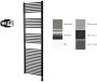 Sanicare electrische design radiator 172 x 45 cm. mat zwart met WiFi thermostaat chroom HRAWC451720 A - Thumbnail 2