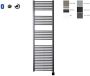 Sanicare electrische design radiator 172 x 60 cm. Gun metal met BLUETOOTH thermostaat chroom (linksonder) HRLBC601720 M - Thumbnail 1