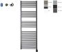 Sanicare electrische design radiator 172 x 60 cm. Gun metal met BLUETOOTH thermostaat zwart (linksonder) HRLBZ601720 M - Thumbnail 1