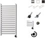 Sanicare Elektrische Design Radiator Plug En Play Qubic 126.4 x 60 cm Wit Thermostaat Zwart 773 Watt - Thumbnail 1
