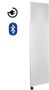 Sanicare elektrische design radiator Denso 180 x 40 cm. Mat wit met BLUETOOTH thermostaat zwart (rechtsonder) HRSBZ401800 W - Thumbnail 2