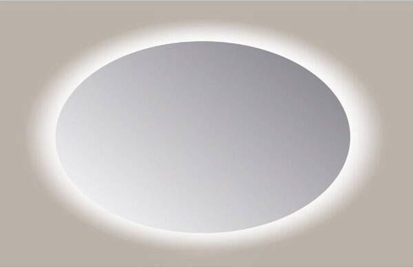 Sanicare Q-mirrors spiegel 100x70x3.5cm met verlichting Led warm white Ovaal glas SOAW.70100 - Foto 2