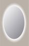 Sanicare Q-mirrors spiegel 60x80x3.5cm met verlichting Led warm white Ovaal glas SOAW.80060 - Thumbnail 2