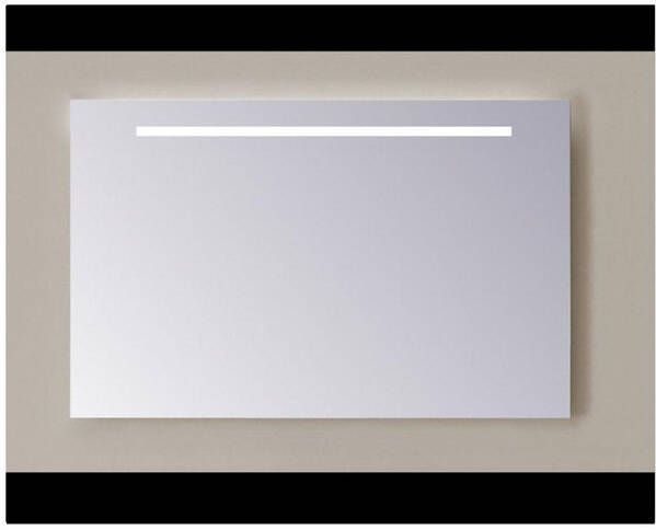 Sanicare Q-mirrors spiegel zonder omlijsting PP geslepen 70 cm 1 x horizontale strook met warm white leds LW1.60070