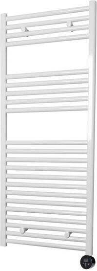 Sanicare Elektrische Radiator 111.8x45cm 596W design thermostaat zwart rechtsonder wit HRAEZ 451118 W
