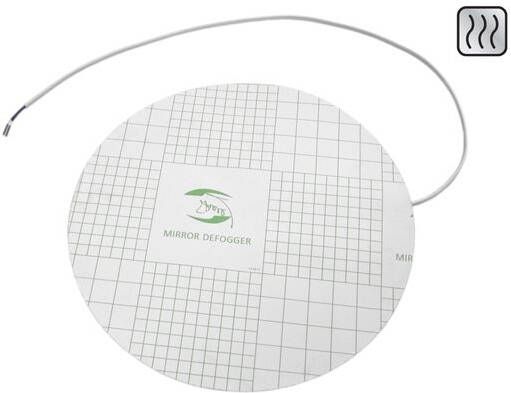 Sanicare Spiegelverwarming 40cm (element) rond Zelfklevend en rechtstreeks aan te sluiten op het lichtnet DFG-R40