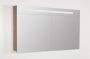 Saniclass 2.0 Spiegelkast 120x70x15cm verlichting geintegreerd 2 links- en rechtsdraaiende spiegeldeuren MFC legno viola 7239 - Thumbnail 1
