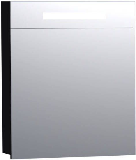 Saniclass 2.0 spiegelkast 60x70x15cm verlichting geintegreerd met 1 linksdraaiende spiegeldeur MDF mat Grijs 7303