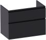 BRAUER Advance Wastafelonderkast 80x46x60cm 2 softclose greeploze lades 1 sifonuitsparing MFC black wood OK-AD80BW - Thumbnail 1