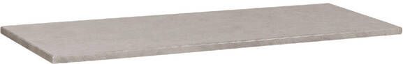Brauer Concrete Wastafelblad 120x46x3cm zonder kraangat gecoat beton grijs gemêleerd 2145 - Foto 1