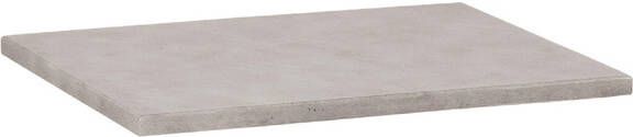 Saniclass Concrete Wastafelblad 60x46x3cm zonder kraangat gecoat beton grijs gemêleerd 2142