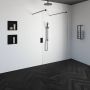 Saniclass Create inloopdouche vrijstaand 100x200cm profielloos met antikalk en 8mm veiligheidsglas geborsteld RVS 4JC7-100g - Thumbnail 2