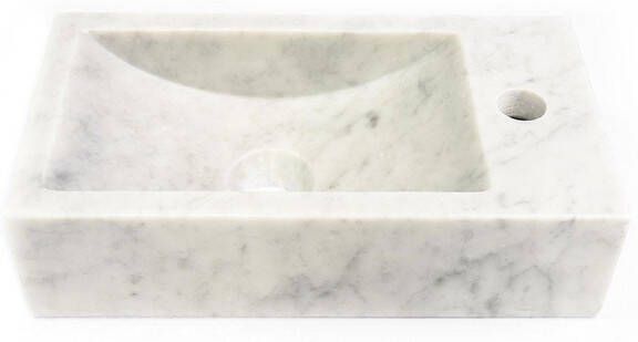 Saniclass Dia Fontein 22x40x10cm natuursteen marmer CW 220x400x100 Small L R