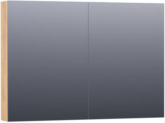 Saniclass Dual Spiegelkast 100x70x15cm 2 links- rechtsdraaiende spiegeldeur MFC nomad 7195