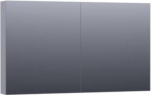 Brauer Dual Spiegelkast 120x70x15cm 2 links- rechtsdraaiende spiegeldeur MDF mat grijs 7178 - Foto 1