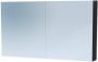 Saniclass Dual Spiegelkast 120x70x15cm 2 links- rechtsdraaiende spiegeldeur MFC black wood 7779 - Thumbnail 1