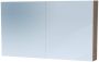 Saniclass Dual Spiegelkast 120x70x15cm 2 links- rechtsdraaiende spiegeldeur MFC legno viola 7777 - Thumbnail 1