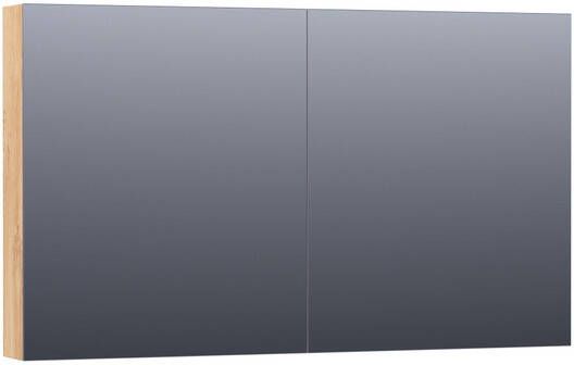 Saniclass Dual Spiegelkast 120x70x15cm 2 links- rechtsdraaiende spiegeldeur MFC nomad 7196