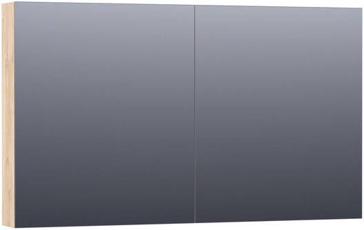 Saniclass Dual Spiegelkast 120x70x15cm 2 links- rechtsdraaiende spiegeldeur MFC sahara 7190
